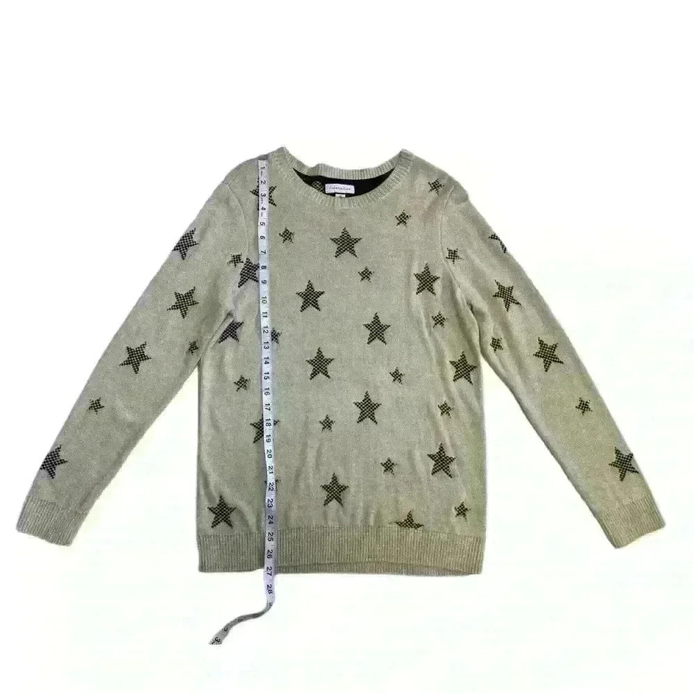 Charter Club Women's Long Sleeve Crew Neck Sweater Beige Size M - Picture 2 of 9
